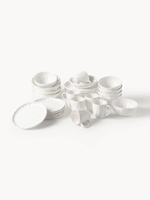 Súprava riadu's reliéfom z porcelánu Sali, 6 osôb (30 dielov)
