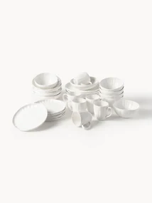 Súprava riadu's reliéfom z porcelánu Sali, 6 osôb (30 dielov)