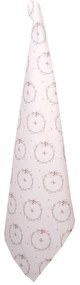 Ružová bavlnená utierka s kvetmi Floral Easter Bunny - 50*70 cm