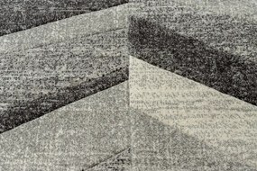 Koberec FEEL 5673/16811 HERRINGBONE čierny / sivý / krémový