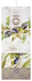 Dekorstudio Sada 3-dielných kuchynských utierok OLIVE 50 x 70 cm
