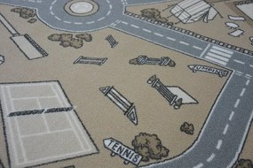 Detský protišmykový koberec STREET béžový