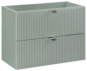 Závěsná skříňka pod umyvadlo Line Reed s deskou 80 cm zelená