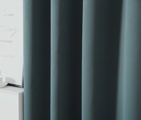 Modrozelený záves OXFORD 140x250 cm Zavesenie: Kovové krúžky