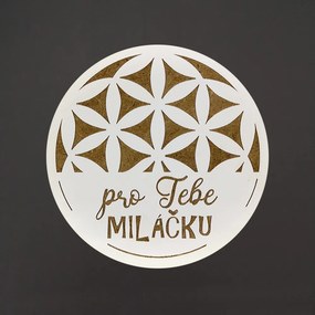AMADEA Drevený podtácok okrúhly text "pre Teba miláčik", priemer 10,5 cm, český výrobok