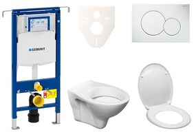 Cenovo zvýhodnený závesný WC set Geberit do ľahkých stien / predstenová montáž + WC S-Line S-line Pro 111.355.00.5ND1