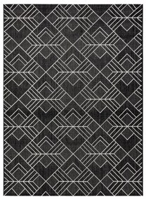 Koberec SIZAL FLAT 48731690 štvorčeky, romby, geometrický, sivý / krémový
