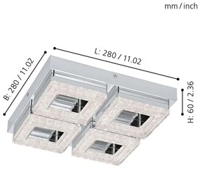 Eglo 95657 - LED Stropné svietidlo FRADELO 4xLED/4W/230V