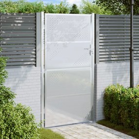 Záhradná brána 100x200 cm, nehrdzavejúca oceľ 376491