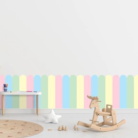 PIPPER. Textilná samolepiaca tapeta - Oblúk - Pastelová farba Veľkosť: 60 cm