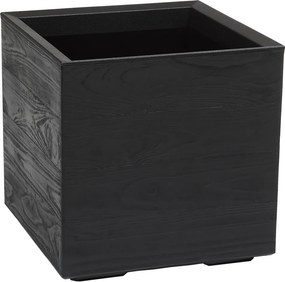 KVETINOVÝ ZÁHON KARO 400×400 mm, doska z recyklovaného materiálu, čierna*48915