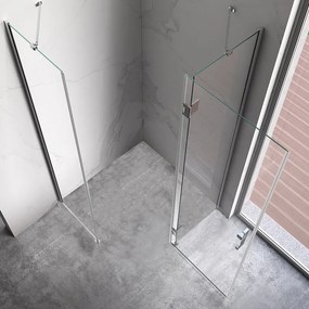 BPS-koupelny Päťuholníkový sprchový kút KZ10B 90x90 chróm/transparent - bez vaničky