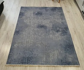 HU Modrý orientálny koberec Banco 1030-BLUE Rozmer: 60x110 cm