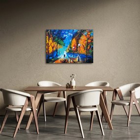Obraz - Milenci, Pointilizmus (70x50 cm)