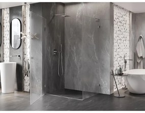 Mexen Lunar-B L sklápací sprchový kút ľavý 100 x 80 cm, číre sklo, brúsená oceľ, 832L-100-080-97-00-L