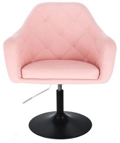 LuxuryForm DESIGN Kreslo ANDORA na čiernom tanieri - ružové