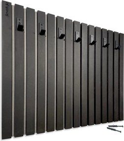 Dekorstudio Nástenný vešiak na oblečenie Lamele Panel 80cm - čierny