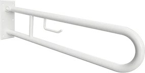 Bemeta Design HELP: Madlo, 813 mm, v tvare U, s držiakom TP, sklopné, bez krytky, biela - 301102284