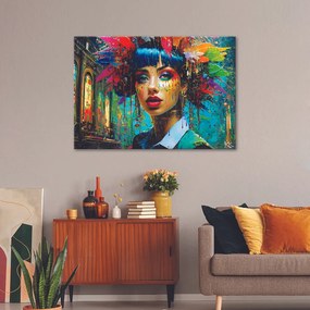 Gario Obraz na plátne Abstraktná farebná žena Rozmery: 60 x 40 cm