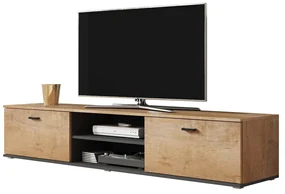 TV stolík 180 Boho B3, Farby: čierny / čierny lesk
