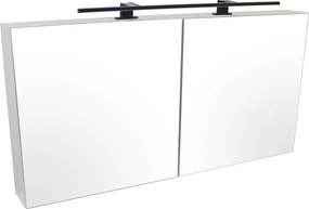 Comodo Zrkadlová skrinka Montana 120 ZS LED-B s osvetlením Any LED 80 B, čierna