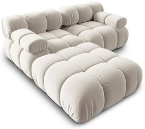 Béžová zamatová modulárna rohová pohovka (variabilná) Bellis – Micadoni