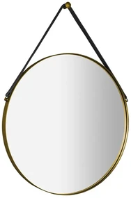 Sapho Sapho, ORBITER zrkadlo guľaté s popruhom, ø 60cm, zlatá matná, ORT060G