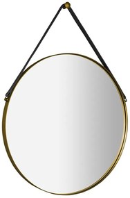 Sapho, ORBITER zrkadlo guľaté s popruhom, ø 60cm, zlatá matná, ORT060G