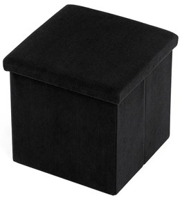 Autronic BONTEC Taburet s úložným priestorom, čierna, menčestrová látka, TAB-471 BK6 Farba: Šedá