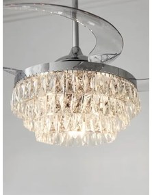 FANAWAY 212923 - LED Stropný ventilátor VEIL 6xE14/4,5W/230V chróm + DO