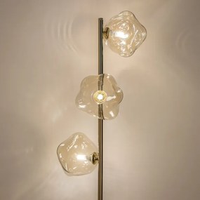 Brilagi - Stojacia lampa VULCANO 3xG9/8W/230V zlatá/dymová béžová