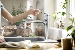 Hansgrohe Zesis M33, páková kuchynská batéria 160, vyťahovacia sprška, 2jet, chrómová, HAN-74822000