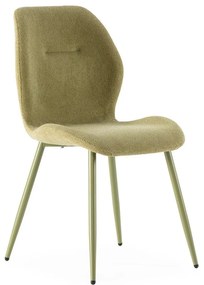 Zelené čalúnené jedálenské stoličky v súprave 4 ks Ansu – Marckeric