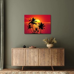 Obraz siluety ostrova s palmami (70x50 cm)