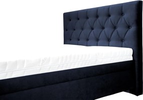 Posteľ Amy 180x200 cm, tmavo modrá látka