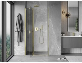 Mexen MIST, 1-krídlové sprchové dvere (1d+1s) 120x200 cm, 6mm číre sklo, zlatý profil, 8A4-120-000-50-00
