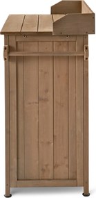 Záhradná skrinka s držiakom na uteráky