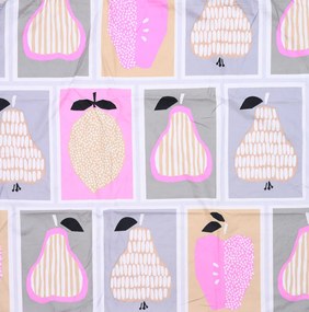 Francúzske obliečky z mikrovlákna FRUITS sivé Rozmer obliečky: 2 ks 80 x 80 cm | 200 x 220 cm