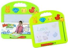 LEAN TOYS Magnetická tabuľka s pečiatkami a perom