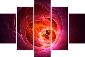 Moderný obraz ružovej abstrakcie (150x105 cm)