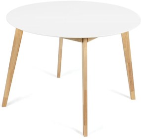 Noela Okrúhly škandinávsky jedálenský stôl SCANDINAVIA 105 biely