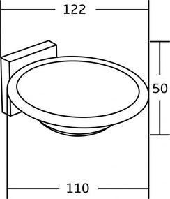Mexen príslušenstvo, RUFO držiak na mydlo, čierna, 7050939-70