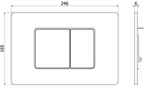 Mexen Tex 05, splachovacie tlačidlo z nehrdzavejúcej ocele, brúsená oceľ, 6105-10