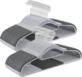 Súprava 50 ks plastových ramienok Nevora sivá