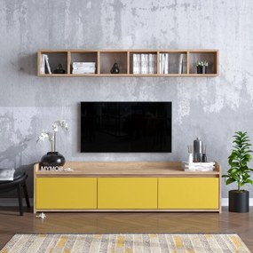 Obývacia stena AVAN 150 cm žltá