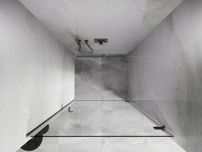 Mexen, Mexen Lunar-B otočné pravé sprchové dvere 95 cm, transparentné, brúsený nikel - 832-095-000-97-00-P