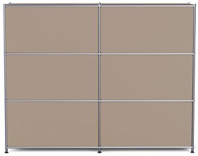 Kovová komoda »CN3« so 6 výklopnými priečinkami, hnedosivá