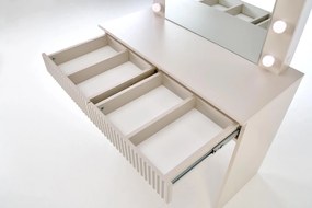 Toaletní stolek HOLLYWOOD s LED osvětlením 94 cm kašmírový