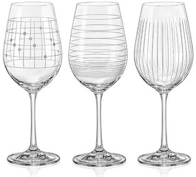 Crystalex Poháre na víno VIOLA ELEMENTS 450 ml, 6 ks