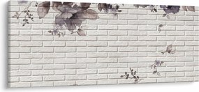 Obraz múru s kyticou (120x50 cm)